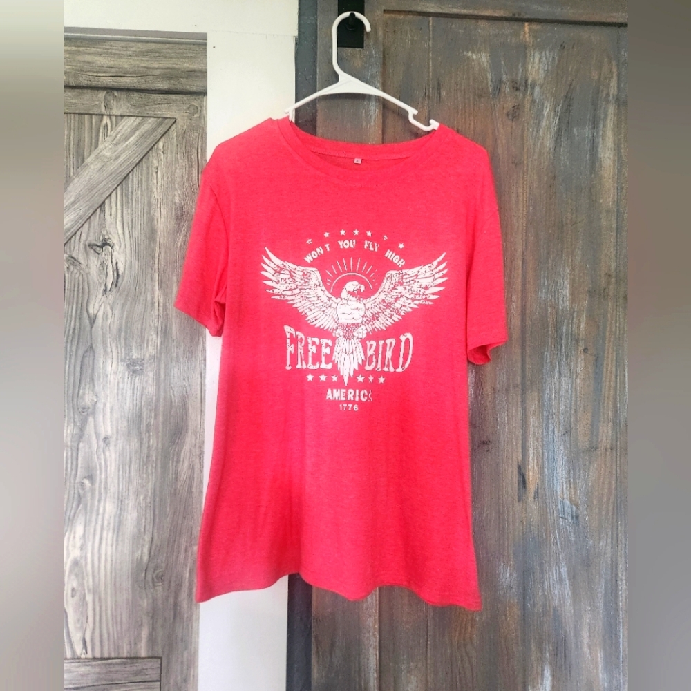 Pink Graphic Freebird Tee